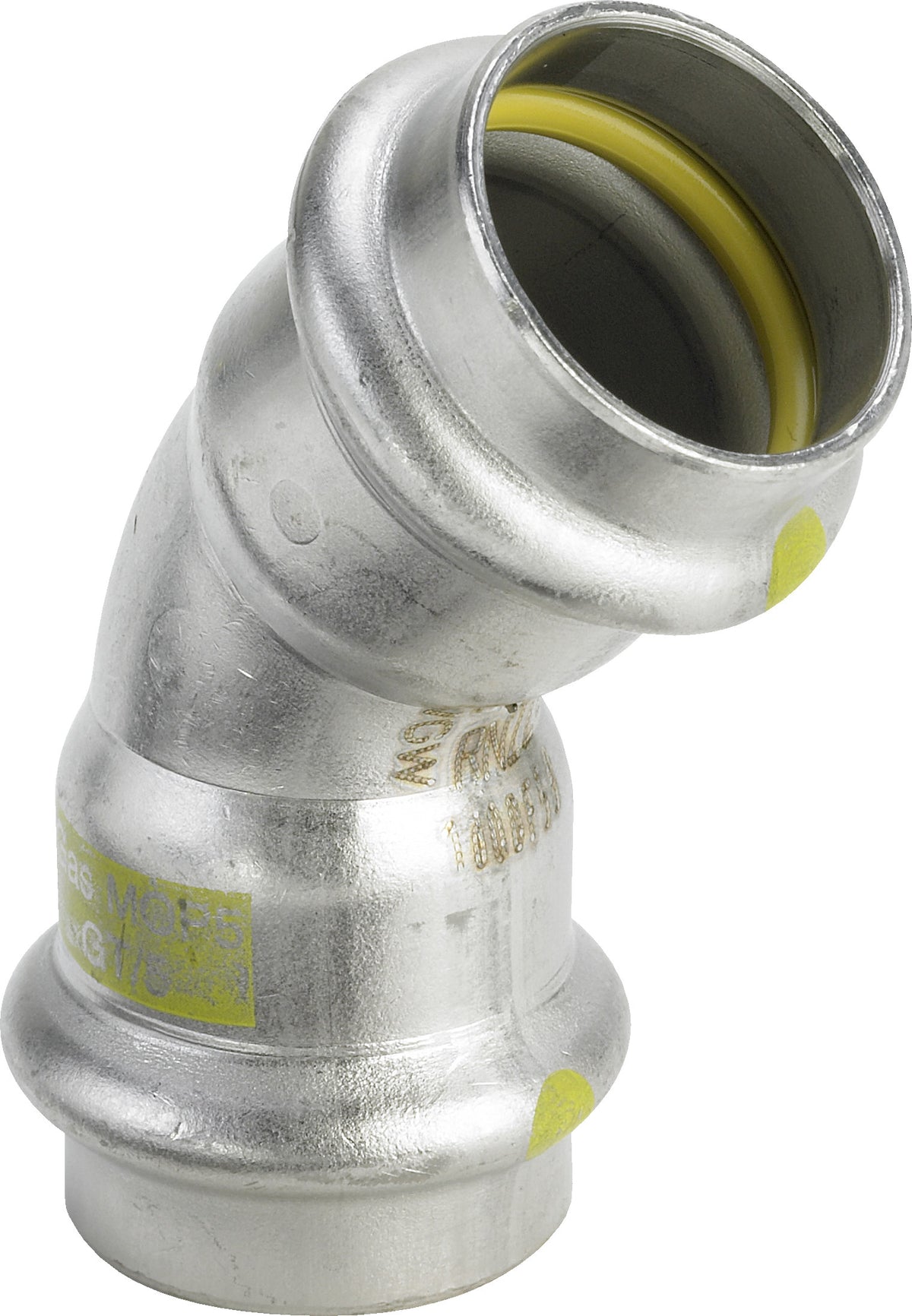 VIEGA Viega Bogen 45 Grad SC Sanpress Inox G 0226 für Gas in 54mm Edelstahl   – 486 181