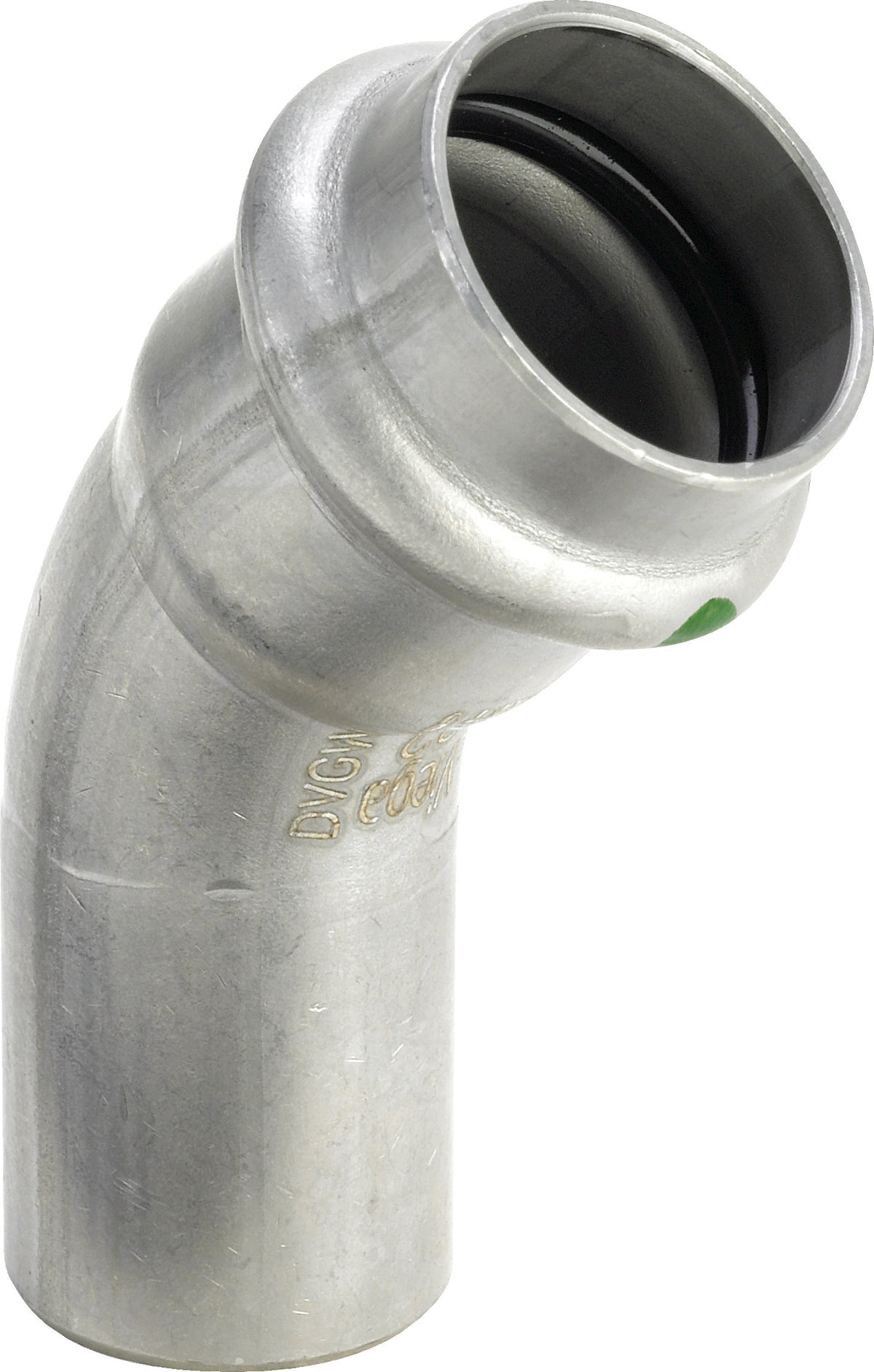 VIEGA Viega Bogen 45 Grad mit SC Sanpress Inox 2326.1 in 15mm Edelstahl   – 435 387