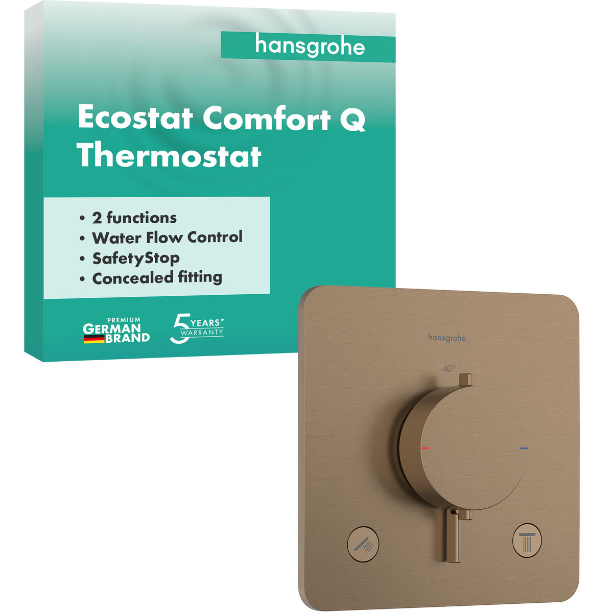HANSGROHE HG Thermostat UP Ecostat Comfort Q Fertigset 2 Verbraucher BBR  – 33713140