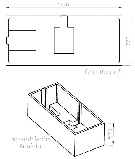 Alva Idea Träger für Wanne Duo AQBWIDDUO180, 180x80cm - AQTRIDDUO180.1