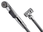 Alva Varia Bidetbrause Nachrstset mit Adapter f. WT-Armatur, Schlauch, Chrom - AQARVABIDE2