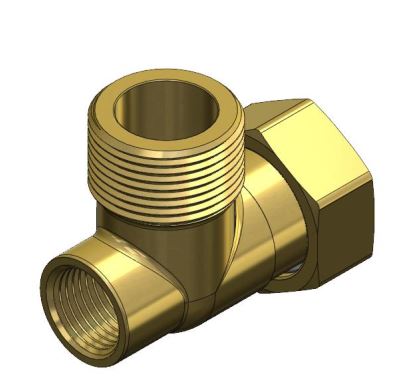 Alva Eckverschraubung 1" ÜM-1"AG m.1/2"IG im Knie, ohne Red. - ALWTVE1