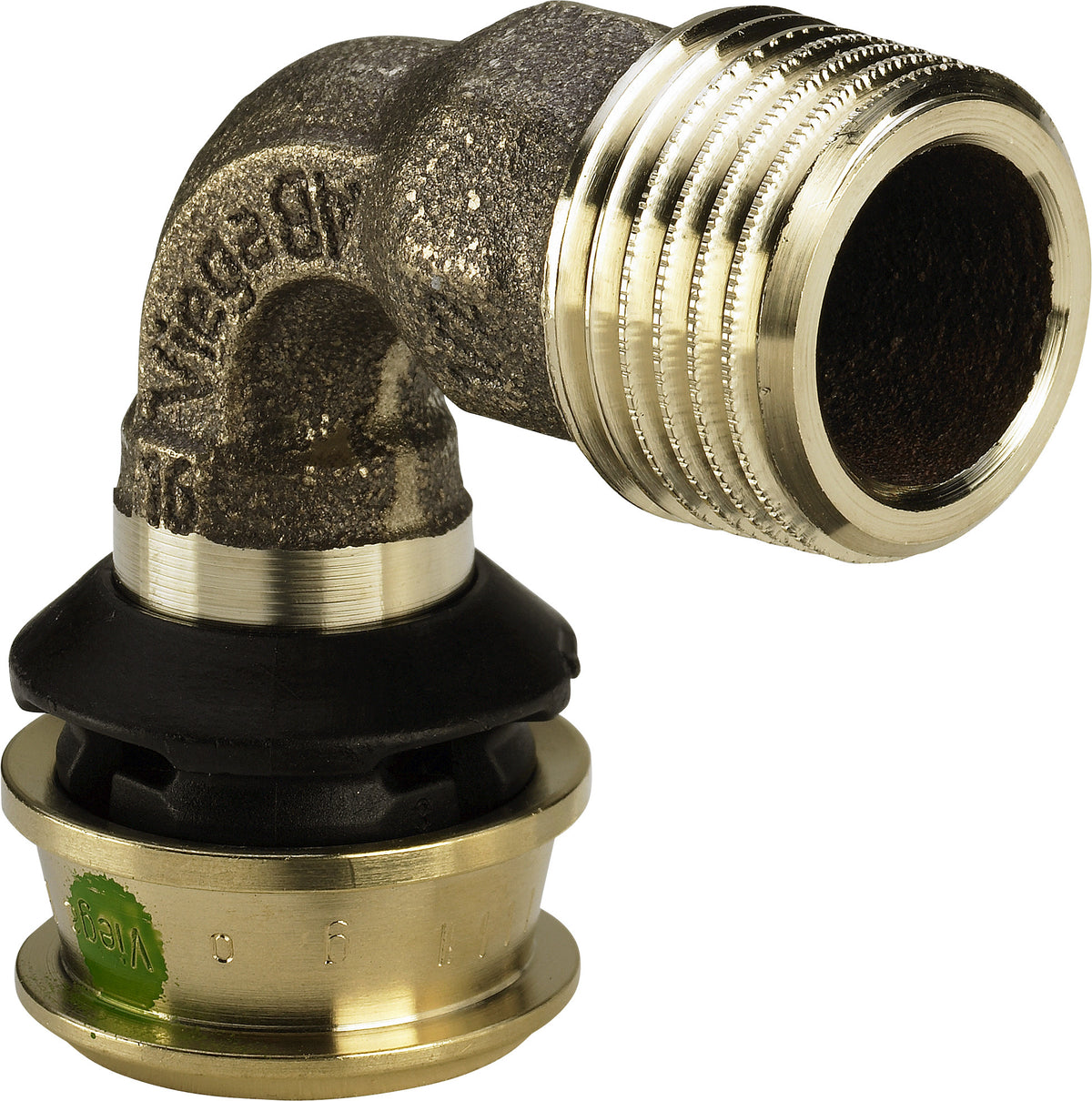 VIEGA Viega Bogen 90 Grad mit SC Raxofix 5314 in 16mm x R1/2 Siliziumbronze   – 645 984