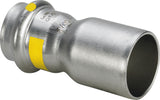 VIEGA Viega Red.-Stück mit SC Sanpress Inox G 0215.1 für Gas in 28x22mm Edelstahl   – 487 157
