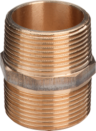 ALVA Doppelnippel 3280 in R1 1/4 Rotguss - ACRG3280.5/4