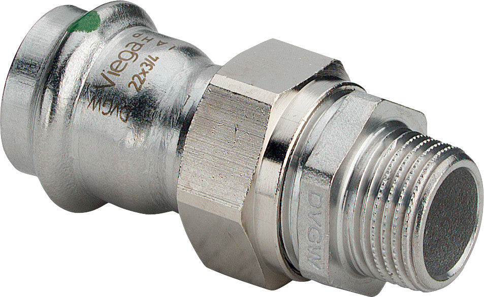 VIEGA Viega Verschraubung mit SC Sanpress Inox 2365 in 28mm x R1 Edelstahl   – 438 333