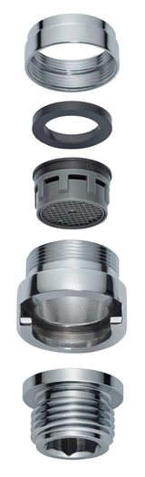 Alva Varia Schnellkupplungsadapter 1/2" mit Strahlregler verchromt M22/M24 - AQARVASKA1/2