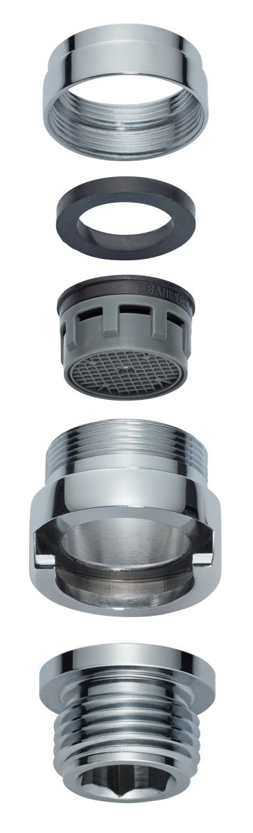 Alva Varia Schnellkupplungsadapter 1/2" mit Strahlregler verchromt M22/M24 - AQARVASKA1/2