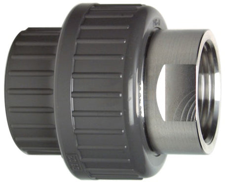 FISCHER GEORG GF Übergangsverschraubung PVC-U/1.4404 d 32x1" IG, Dichtung EPDM   – 721540208