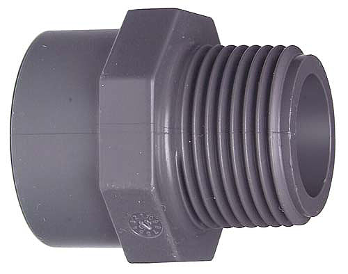 FISCHER GEORG GF Übergangs-Muffennippel PVC-U d 25x3/4" AG   – 721910707
