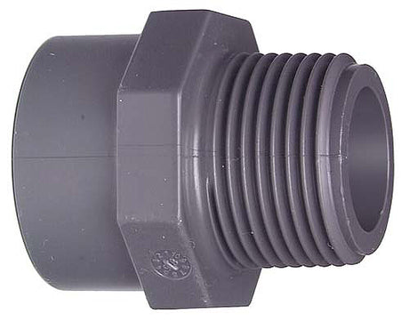 FISCHER GEORG GF Übergangs-Muffennippel PVC-U d 25x3/4" AG   – 721910707