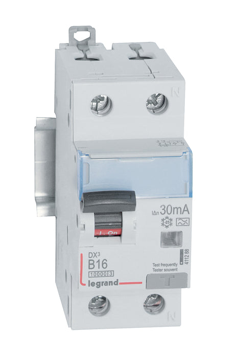 LEGRAND FI/LS-Schalter Typ A  10kA B 16A/1pol+N/30mA  2TE   – 411288
