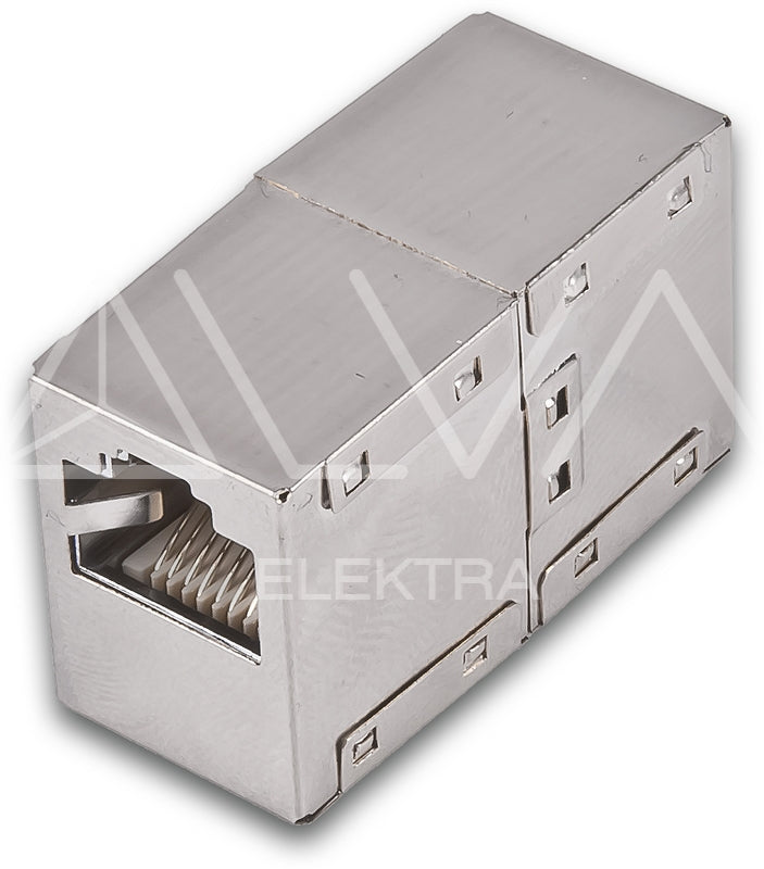 Alva Verbinder RJ45/RJ45, KAT6, geschirmt, 2x RJ45 Buchse - VB-KAT6-2BU