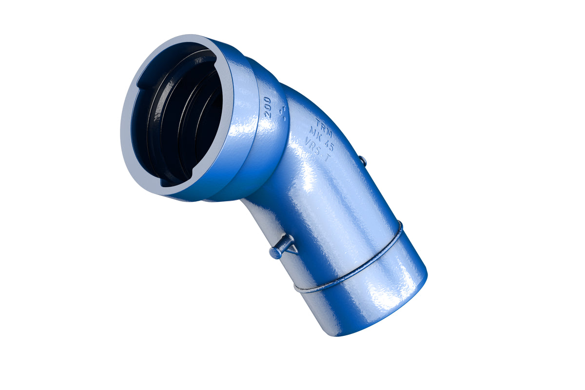 TIROLER ROHRE TRM Einmuffenbogen VRS-T MK blau DN 200 45Grad  – 106089117