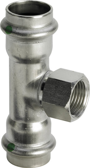 VIEGA Viega T-Stück mit SC Sanpress Inox 2317.2 in 22mm x Rp1/2 x 22mm Edelstahl   – 437 176