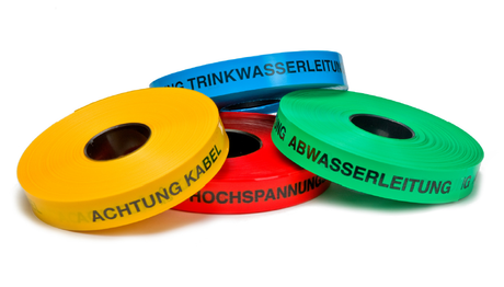 Alva Trassenwarnband, gelb, Rolle 100m, 35x0,5mm, Achtung Straßenbeleuchtung - AELWBSTB100