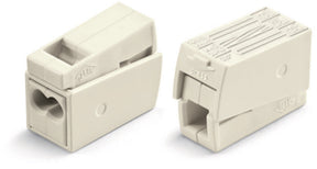 WAGO Leuchtenklemme 2-polig mit Drücker max. 2,5 mm², grau   – 224-112