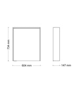 Alva Varia Spiegelschrank 60,4x73,4x14,7cm, LED-Lightstrip, Weiß - AQBMVASPS9