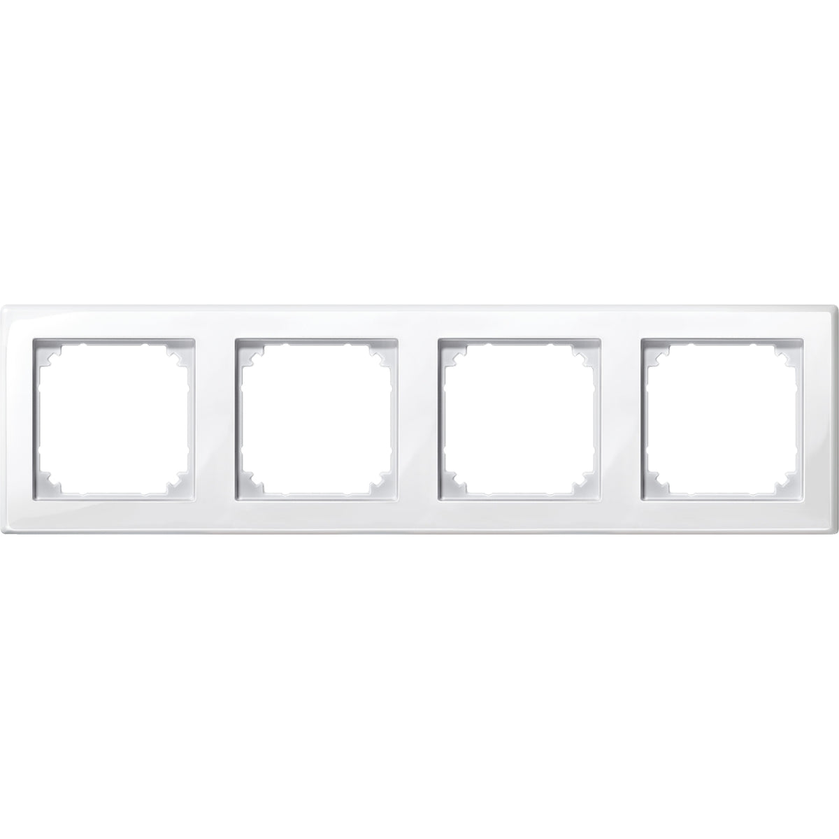 MERTEN M-SMART-Rahmen, 4fach, polarweiß glänzen d  – 478419