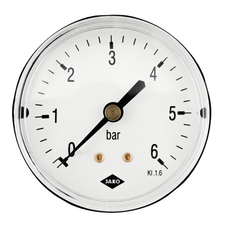 Alva Manometer Fig.2601(1) 1/4" 50mm Durchmesser 0-10 bar Anschluss hinten - AL2601-5010