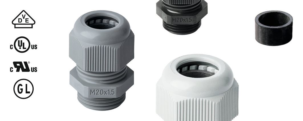JACOB PA-Perfect-Kabelverschraubung M20x1,5 RAL7035 hellgrau   – 50.620 PA7035