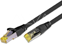 Alva KAT.6A HQ Patchkabel, S/FTP, LSOH, Lifetime Warranty, 0.5m, schwarz - PK-KAT6A0.5SW