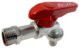 ALVA Auslaufkugelhahn MS 1" AG inkl. Schlauchanschluss PN15