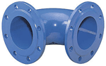 ALVA FFK-Bogen 45 Grad DN80 Fl. geb. PN10/16 GGG epoxybeschichtet