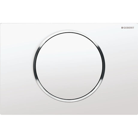GEBERIT GE Betaetigungsplatte Sigma10 Spuel/Stop weiss-glanz-weiss, round   – 115.758.KJ.5