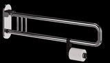 Alva Varia Drehklappgriff 65cm mit Toilettenpapierhalter, bis 130kg, Chrom - AQBFVADKGRH65C