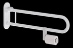 Alva Varia Drehklappgriff 85cm mit Toilettenpapierhalter, bis 130kg, Weiá - AQBFVADKGRH85W
