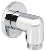 Alva Varia Wandanschlussbogen 1/2" mit RV und Rosette, Chrom - AQARVAWABRV2