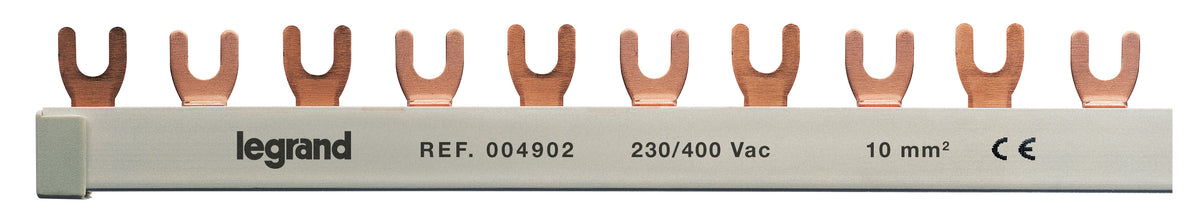 LEGRAND Gabelkammschiene, 3-polig, 1 m, 10 mm², für 3-polige LS-Schalter   – 004902