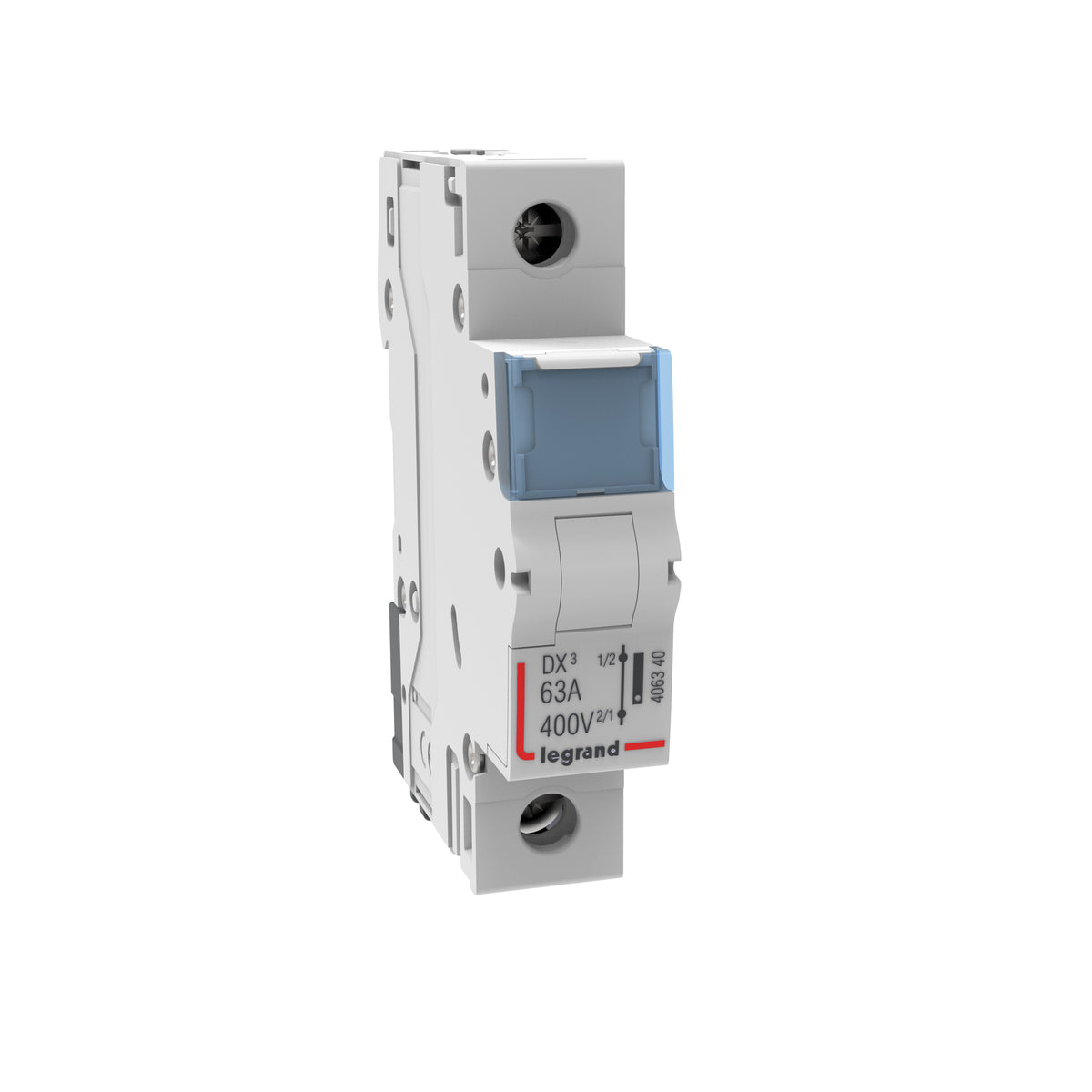 LEGRAND DX3 Neutralleiterdurchführung 63A, 230/4 00V AC, Verteilereinbau, 1 Modulbreite   – 406340