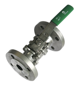 Alva Edelstahlflanschkugelh.3tlg F1 DN40 PN40 voll.DG 1.4408 ISO-Top sperrb.Hebel - ARTEKH3F40