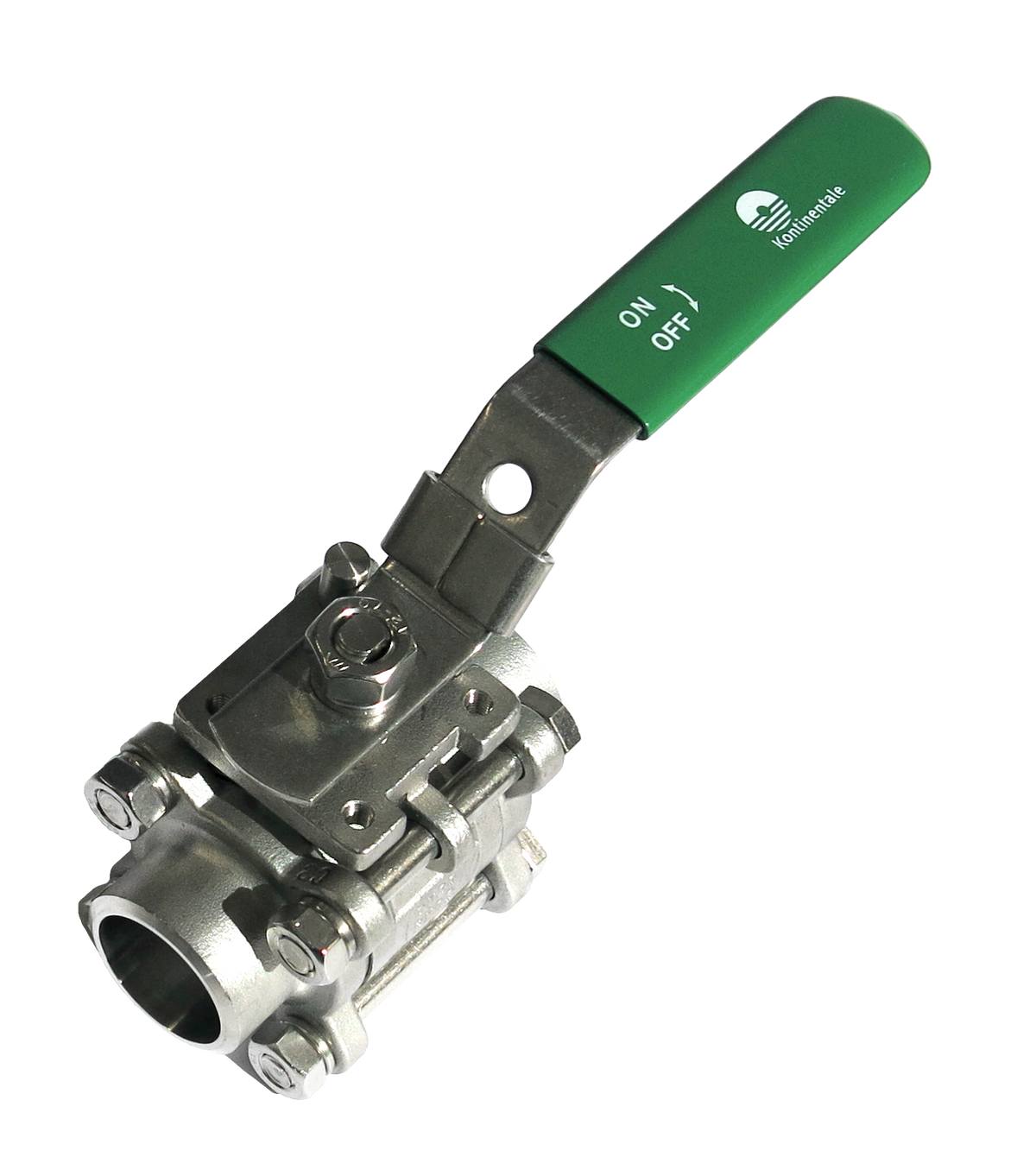 Alva Edelstahlkugelh. M3 3tlg AE 5/4" PN63 voll.DG 1.4408 ISO-Top sperrb.Hebel - ARTEKH3M3A32