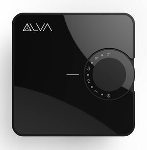 Alva Raumthermostat analog, schwarz Kabel 230 V, heizen + kühlen - ALRTMAN230S