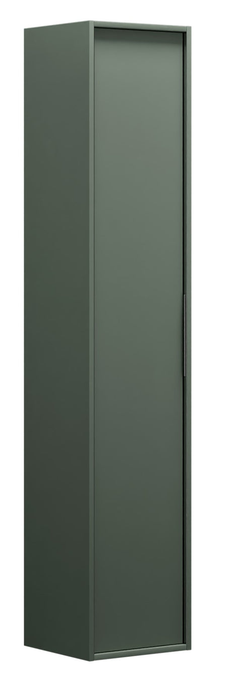 Alva Pura 1.0 Hochschrank mit 1 Tür links, 35x176x33cm, Rauchgrün Matt - AQBMPUHSLRG