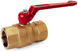 ALVA Universal-Kugelhahn 6/4" mess. DVGW f. Gas u. Wasser Griff Rot max.60°C - ACKHG6/4RO