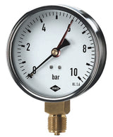 Alva Manometer Fig.2605(2) 1/2" 100mm Durchmesser 0-6 bar Anschluss unten - AL2605-1006
