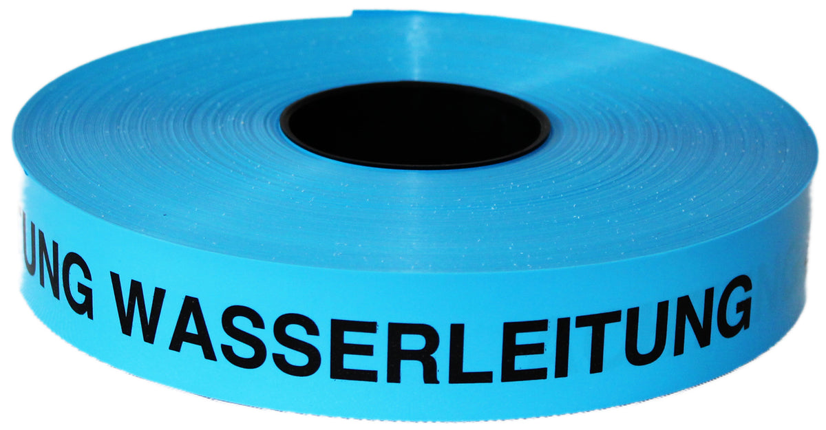 ALVA Trassenwarnband, blau, Rolle 250m, 40x0,15mm, Achtung Wasserleitung - ATWBAW - ACWBAW