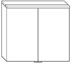 Alva Viva Spiegelschrank, Korpus verspiegelt, 80x62x17cm, LED-Aufsatzleu. - AQBMVISPS3