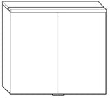 Alva Viva Spiegelschrank, Korpus verspiegelt, 80x62x17cm, LED-Aufsatzleu. - AQBMVISPS3