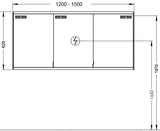 Alva Viva Spiegelschrank, re.,Korp. verspiegelt, 140x62x17cm,LED-Aufsatzleu. - AQBMVISPS8R