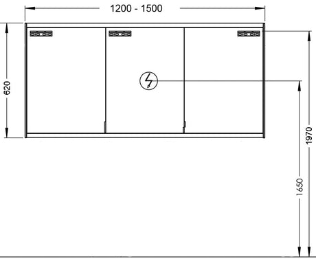 Alva Viva Spiegelschrank, li.,Korp. verspiegelt, 130x62x17cm,LED-Aufsatzleu. - AQBMVISPS7L