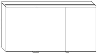 Alva Viva Spiegelschrank, li.,Korp. verspiegelt, 120x62x17cm,LED-Aufsatzleu. - AQBMVISPS6L