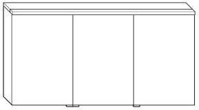Alva Viva Spiegelschrank, li.,Korp. verspiegelt, 130x62x17cm,LED-Aufsatzleu. - AQBMVISPS7L