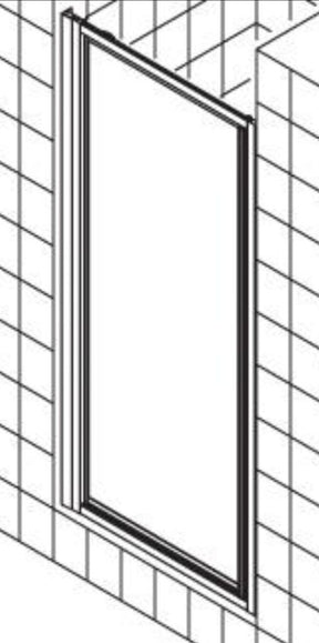 ALVA Una Drehtür mit vers. Drehp., 69-76/190cm, Silber, ESG Clean