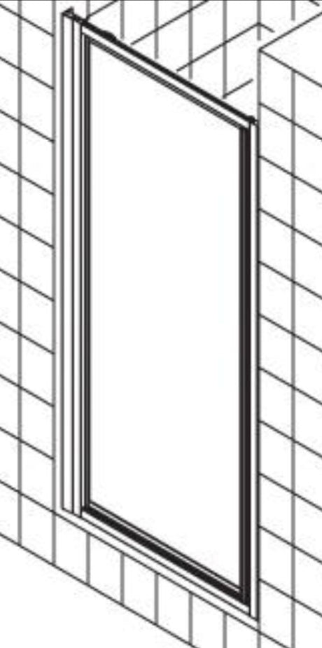 ALVA Una Drehtür mit vers. Drehp., 69-76/190cm, Silber, ESG Clean