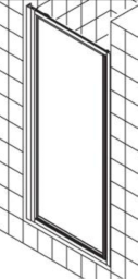 ALVA Una Drehtür mit vers. Drehp., 74-81/190cm, Silber, ESG Clean - AQDT80